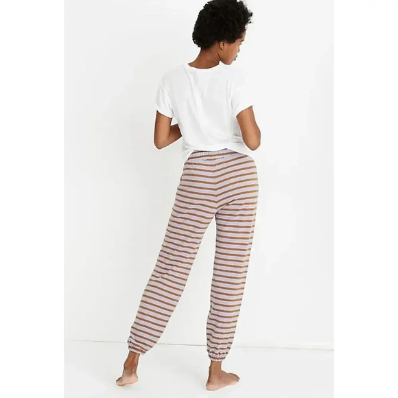Madewell "Pajama Sweatpants" Stipe In Fresh Lavender Cookie Stripe- S/XS - Picture 3 of 12